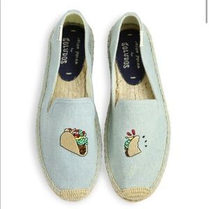 Jadon Polan Soludos Blue Chambray Taco Espadrilles